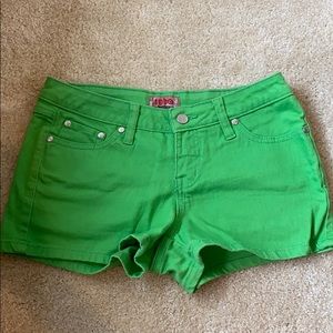 Green shorts